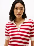 Multi Short Sleeve Polo Collar Jumper  Women