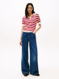 Multi Short Sleeve Polo Collar Jumper  Women