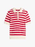 Multi Short Sleeve Polo Collar Jumper  Women