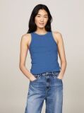 Blue RIB TANK TOP SLIM  Women