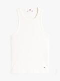 White RIB TANK TOP SLIM  Women