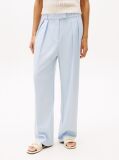 Blue Pigment Dyed Relaxed Straight Leg Trousers  Women