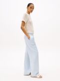 Blue Pigment Dyed Relaxed Straight Leg Trousers  Women