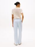 Blue Pigment Dyed Relaxed Straight Leg Trousers  Women