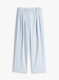 Blue Pigment Dyed Relaxed Straight Leg Trousers  Women