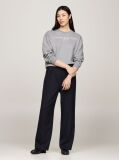 Blue Pigment Dyed Relaxed Straight Leg Trousers  Women