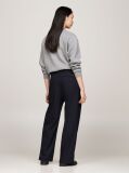 Blue Pigment Dyed Relaxed Straight Leg Trousers  Women