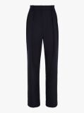 Blue Pigment Dyed Relaxed Straight Leg Trousers  Women