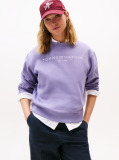 Purple Chest Logo Crew Neck Sweatshirt  Women