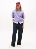 Purple Chest Logo Crew Neck Sweatshirt  Women