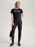 Black Logo Embroidery Jersey T-Shirt  Women