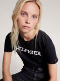 Black Logo Embroidery Jersey T-Shirt  Women