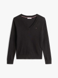 Black Jersey V-Neck Jumper  Women