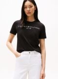 Black Logo Crew Neck T-Shirt  Women