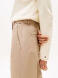 Beige Slim Fit Straight Leg Chinos  Women