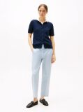 Blue Slim Fit Straight Leg Chinos  Women