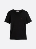 Black Flag Embroidery Ribbed Slim T-Shirt  Women