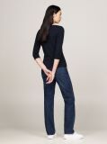 Blue Boat Neck Slim Fit T-Shirt  Women