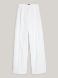 White Crest Pique Bootcut Trousers  Women