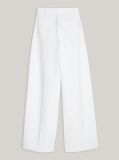 White Crest Pique Bootcut Trousers  Women