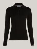 Black Essential Slim Fit Polo Jumper  Women