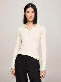 Beige Essential Slim Fit Polo Jumper  Women