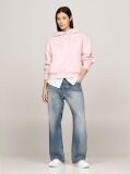Pink Flag Embroidery Drawstring Hoody  Women