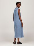 Blue V-Neck Sleeveless Polo Dress  Women