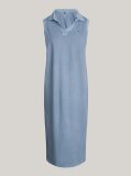 Blue V-Neck Sleeveless Polo Dress  Women