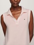 Pink V-Neck Sleeveless Polo Dress  Women