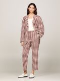 Multi Gingham Slim Fit Straight Trousers  Women