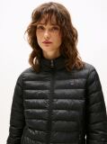 Black Padded Global Stripe Jacket  Women