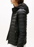 Black Padded Global Stripe Jacket  Women