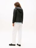Black Padded Global Stripe Jacket  Women