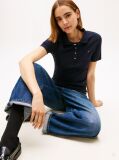 Blue 1985 Slim Pique Polo  Women