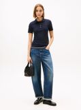 Blue 1985 Slim Pique Polo  Women