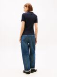 Blue 1985 Slim Pique Polo  Women