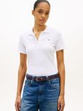 White 1985 Slim Pique Polo  Women