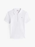 White 1985 Slim Pique Polo  Women