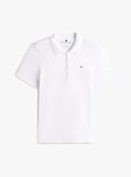 White 1985 Slim Pique Polo  Women