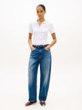 White 1985 Slim Pique Polo  Women