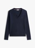Blue Jersey V-Neck Sweater  Women