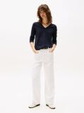 Blue Jersey V-Neck Sweater  Women