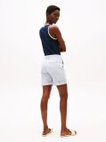 Blue Garment Dyed Turn-Up Mom Chino Shorts  Women