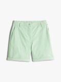 Green Garment Dyed Turn-Up Mom Chino Shorts  Women