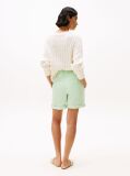 Green Garment Dyed Turn-Up Mom Chino Shorts  Women