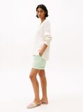 Green Garment Dyed Turn-Up Mom Chino Shorts  Women