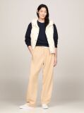 Beige Classics Water Repellent Down Quilted Hooded Vest  Women