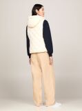 Beige Classics Water Repellent Down Quilted Hooded Vest  Women