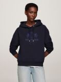Blue Logo Embroidery Hoody  Women